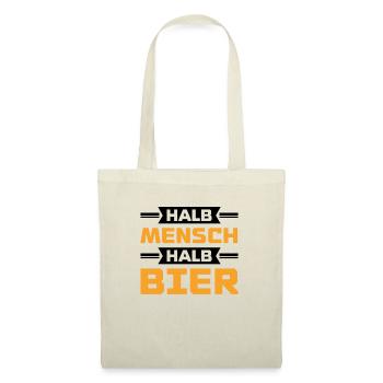 Halb mensch halb bier - Stoffbeutel - Natur - Vorne
