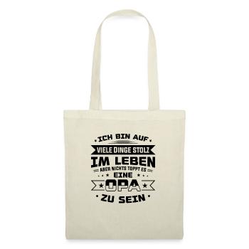 Nichts toppt es eine Opa zu sein - Stoffbeutel - Natur - Vorne