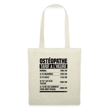 Osteopath hourly rate gift idea humor - Tote Bag - nature - Front