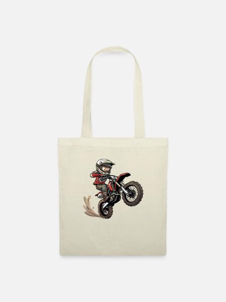 Motocross Kind - Stoffbeutel - Natur