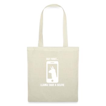 Aber zuerst Lama machen ein Selfie-Shirt lustige #SELFIE - Stoffbeutel - Natur - Vorne