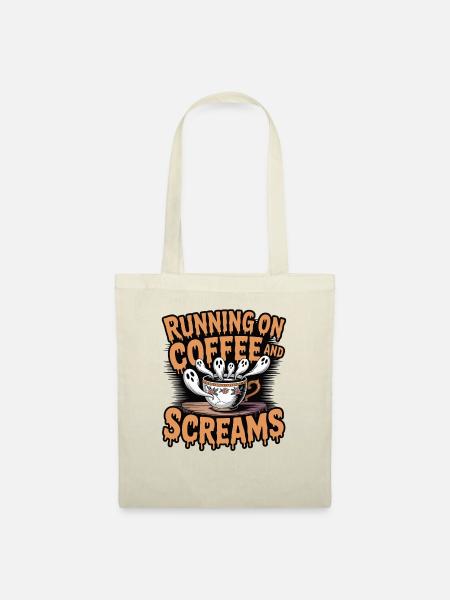 Running on Coffee and Screams - Stoffbeutel - Natur