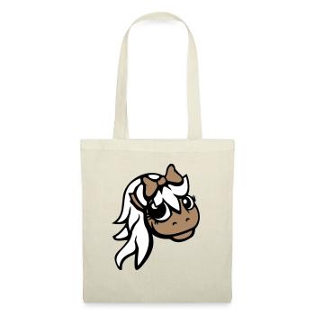 cheval fille femme mignonne jolie femme arc - Sac en tissu - nature - Devant