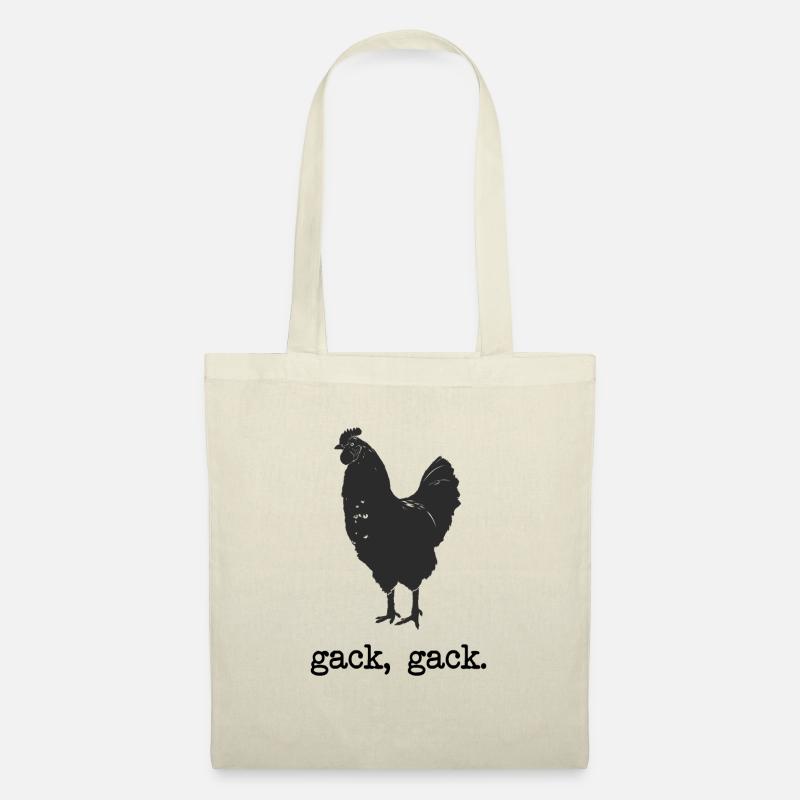 gack, gack Huhn - Stoffbeutel - Natur