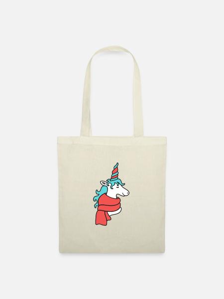 christmas unicorn - Stoffbeutel - Natur