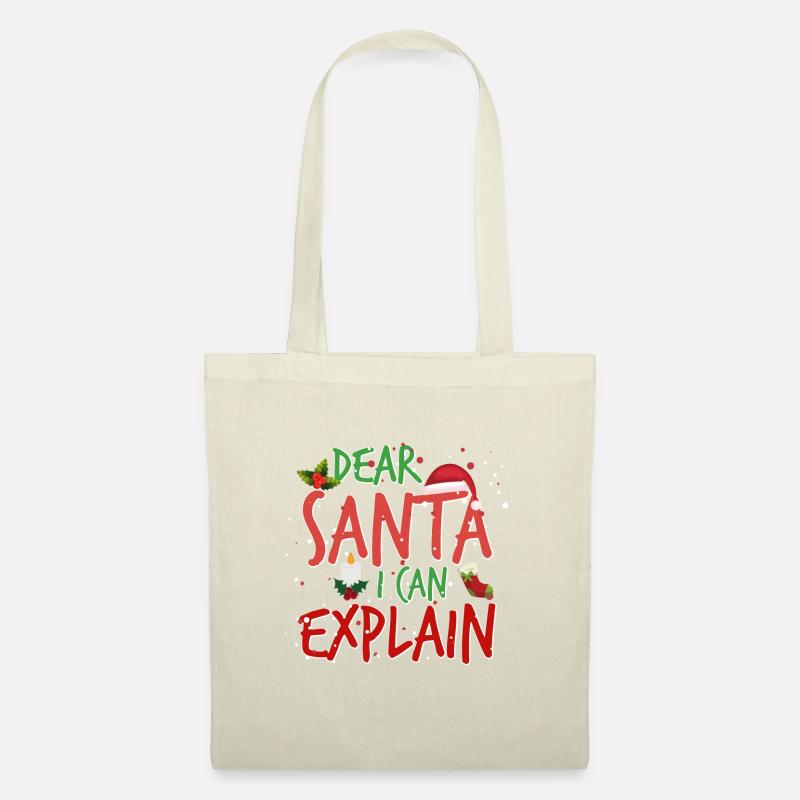 Dear Santa I can Explain - Stoffbeutel - Natur