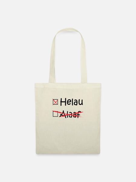 Helau, Alaaf, Düsseldorf, Köln, Karneval (schwarz) - Stoffbeutel - Natur
