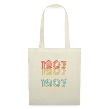 Drôle d’anniversaire génial 1907 - Sac en tissu - nature - Devant