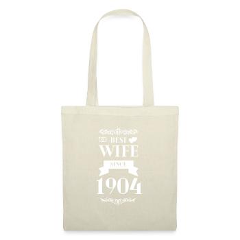 Beste Ehefrau seit 1904 Hochzeitstag - Stoffbeutel - Natur - Vorne