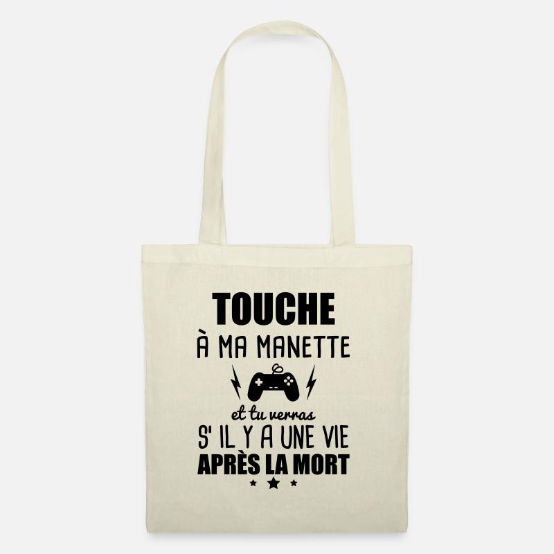 Touche a ma manette, console, geek, gaming, nerd - Sac en tissu - nature