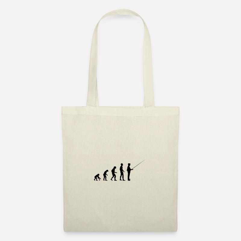 Evolution pêcheur pêche pêche loisir sport - Sac en tissu - nature