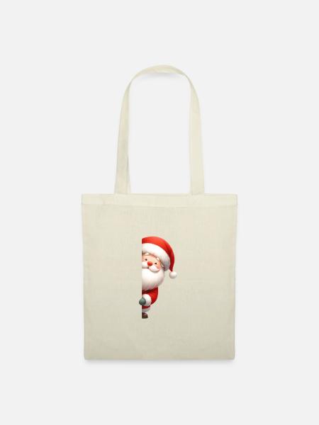 Santa Claus Weihnachten - Stoffbeutel - Natur