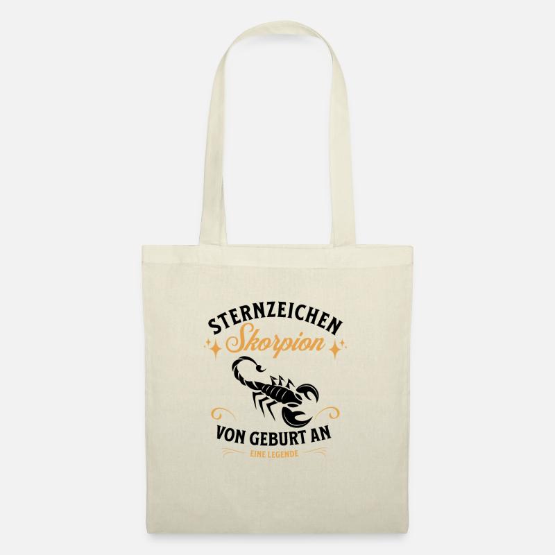Sternzeichen Geschenke Skorpion Spruch - Stoffbeutel - Natur