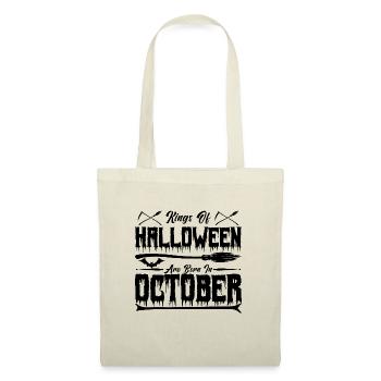 die Könige von Halloween wurden im Oktober geboren0 - Stoffbeutel - Natur - Vorne