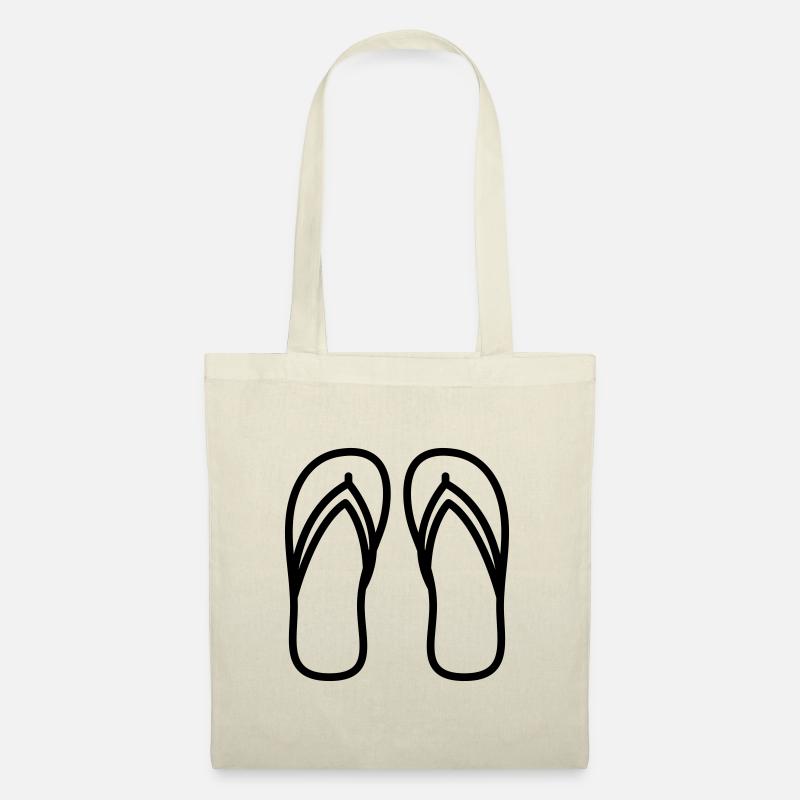 Badelatschen icon - Stoffbeutel - Natur