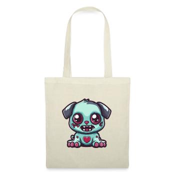 Hund Halloween Zombie Baby - Stoffbeutel - Natur - Vorne