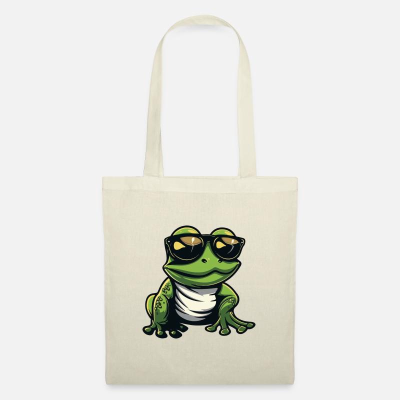 Frosch Tier Cool - Stoffbeutel - Natur