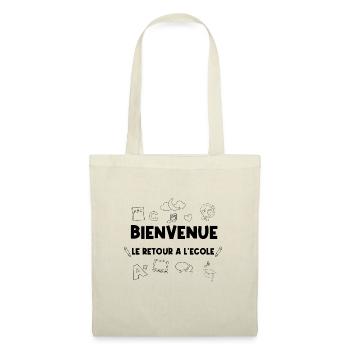 bienvenue Le retour à l'école - Sac en tissu - nature - Devant