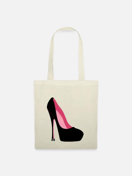 Stiletto High Heels - Stoffbeutel - Natur