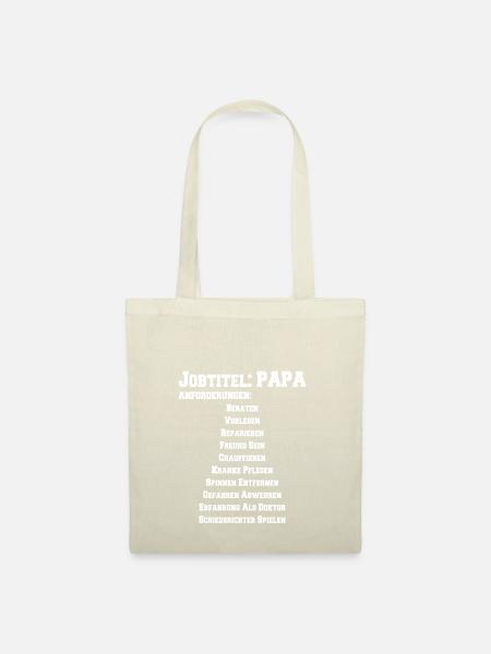 Jobtitel Papa Geschenk Zum vatertag - Stoffbeutel - Natur