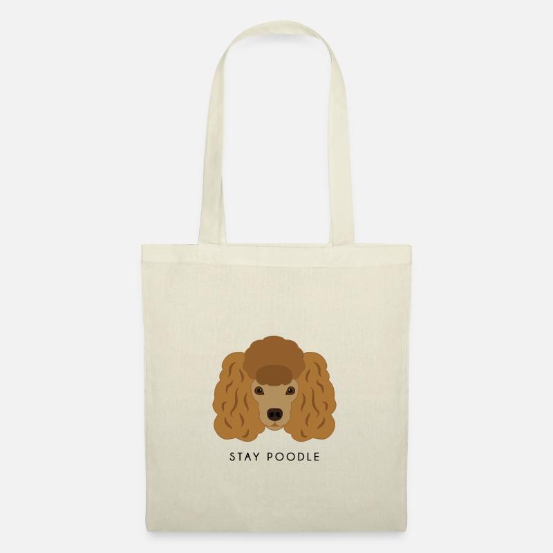 Poodle Brown - Borsa di stoffa - natura