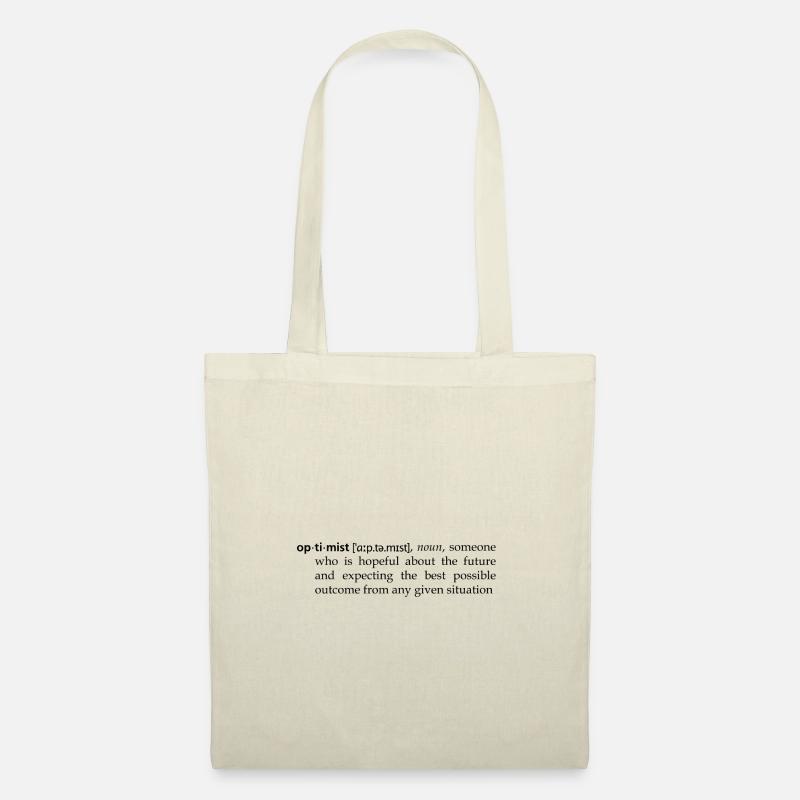 Optimist - Definition - Stoffbeutel - Natur