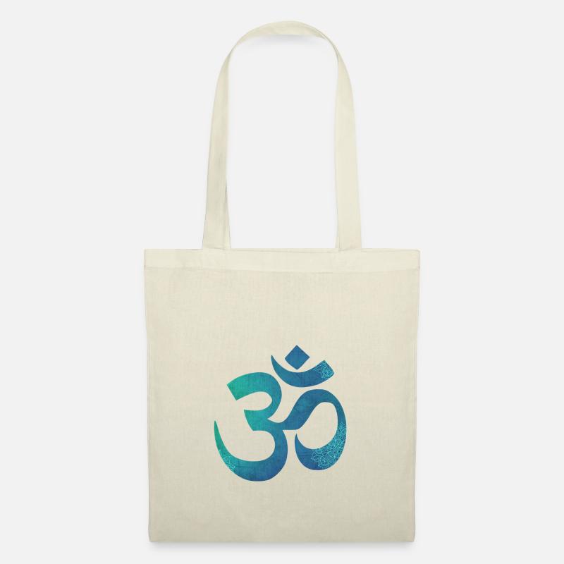 Om Mandala Blau - Stoffbeutel - Natur