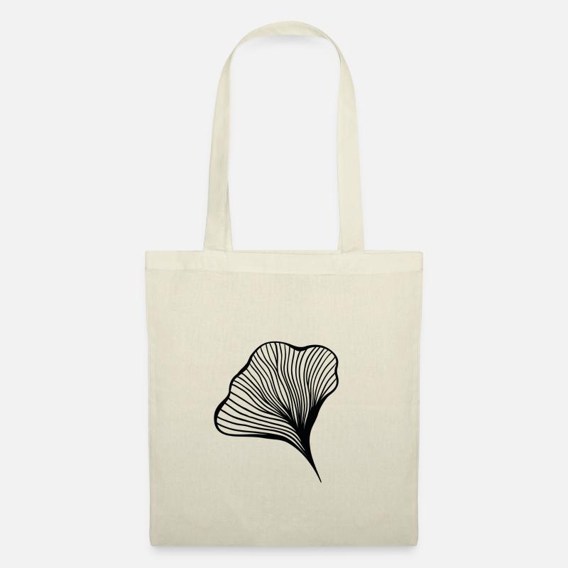 leave black - Stoffbeutel - Natur