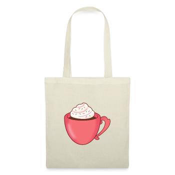 Mignonne tasse de cacao kawaii mignonne - Sac en tissu - nature - Devant