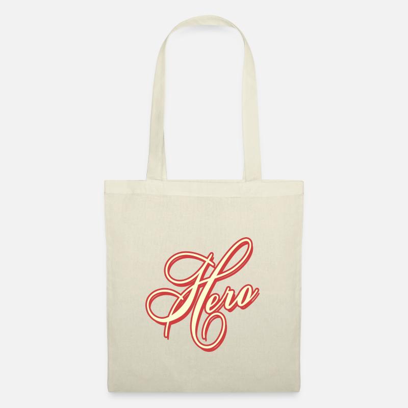 hero held heldin heros super best bester name cap - Stoffbeutel - Natur