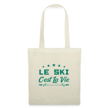 Le ski c est la vie - Sac en tissu - nature - Devant