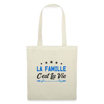 La famille c est la vie - Sac en tissu - nature - Devant
