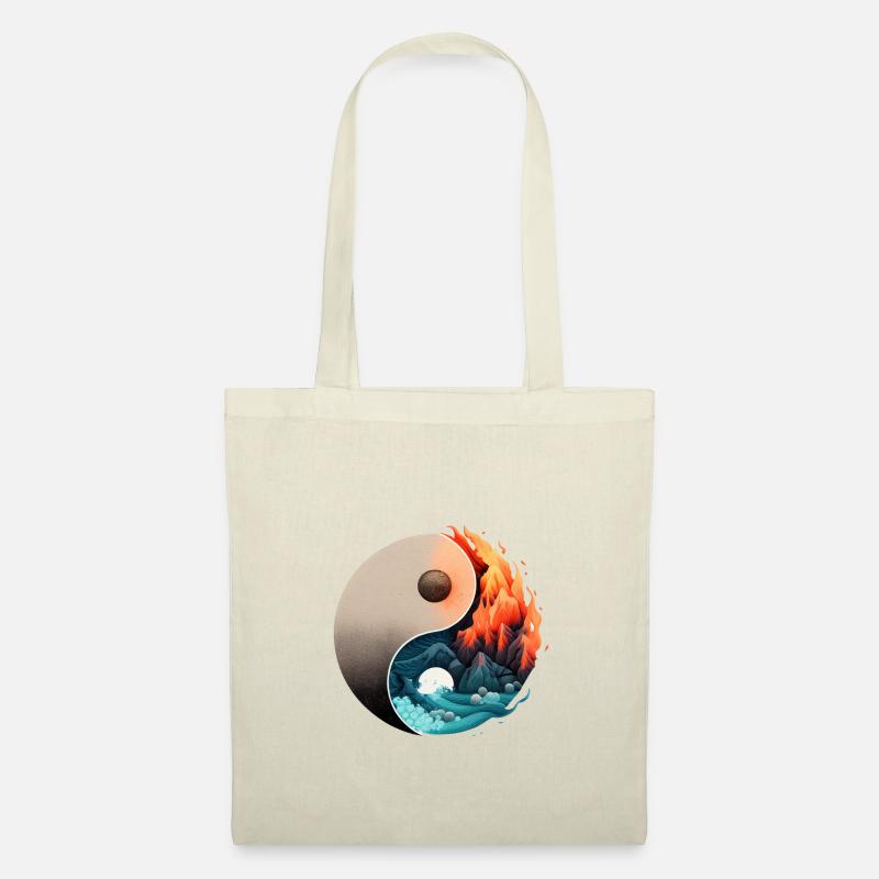 Ying Yang - Water vs Stone in fire - Stoffbeutel - Natur