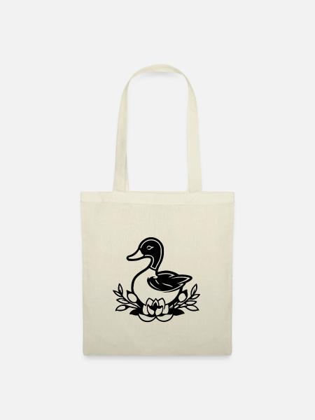Ente Vögel Enten - Stoffbeutel - Natur