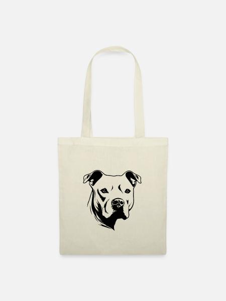 Pitbull - Stoffbeutel - Natur