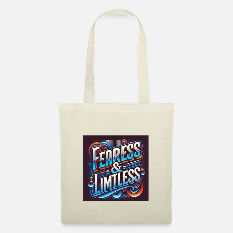 Fearless & Limitless – Bold Typography Design - Tote Bag - nature