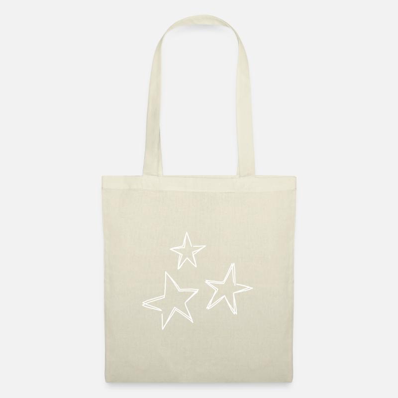 Sterne Motiv Design Selbst Gestalten Geschenk - Stoffbeutel - Natur