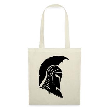 Spartaner Helm Gladiator Symbol - Stoffbeutel - Natur - Vorne