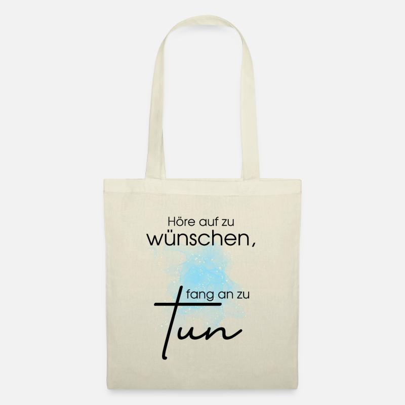 POSITIVE EINSTELLUNG MINDSET Motivation - Stoffbeutel - Natur