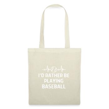 Baseball Spieler Baseball Sprüche Geschenk - Stoffbeutel - Natur - Vorne