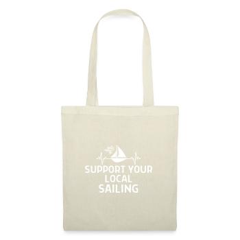 Seefahrer Segeln Seemann Capitän Geschenk Sprüche - Stoffbeutel - Natur - Vorne
