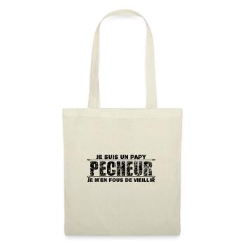je suis un papy pêcheur cadeau d'anniversaire - Sac en tissu - nature - Devant