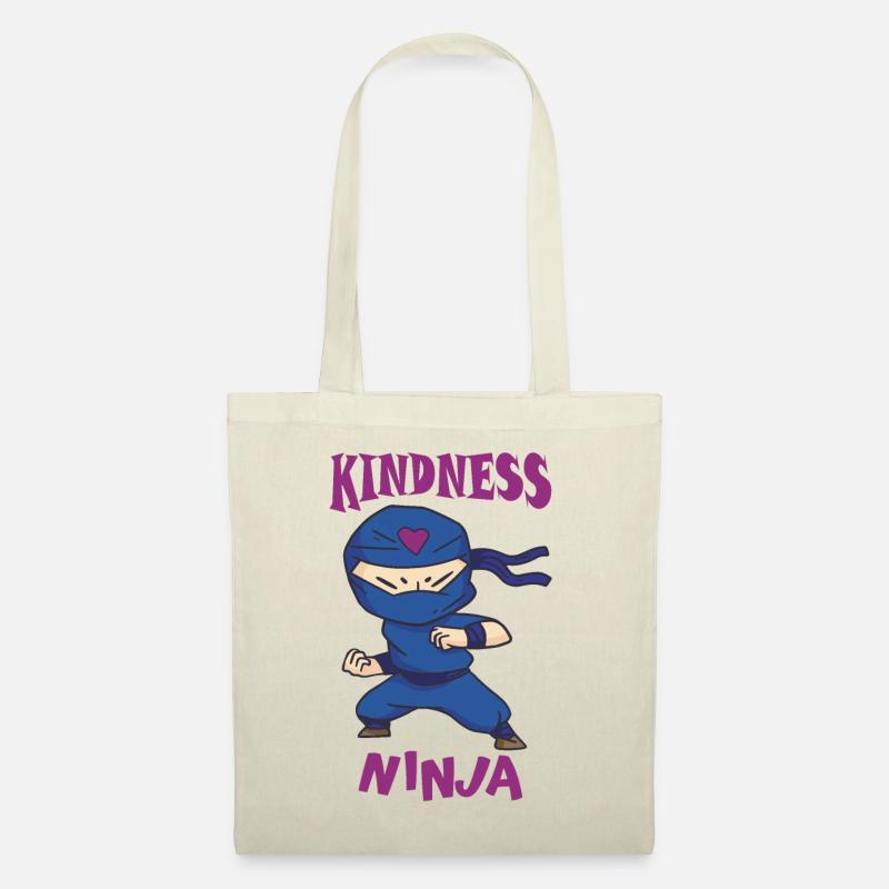 Freundlicher Ninja, Kampf gegen Mobbing - Stoffbeutel - Natur