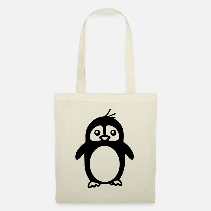 Pinguin - Stoffbeutel - Natur
