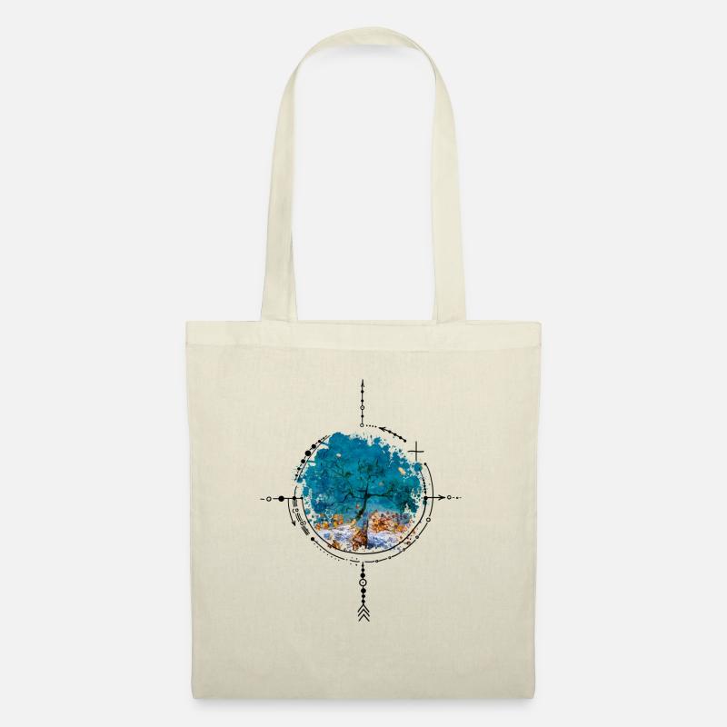Compass with tree reflection - photo version - Tote Bag - nature