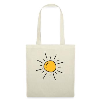 Sonne zweifarbig - Stoffbeutel - Natur - Vorne