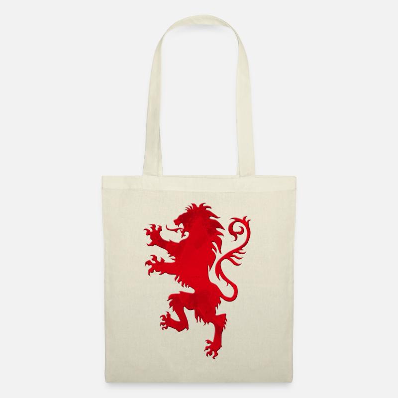 Wappen Löwe rot Wappentier - Stoffbeutel - Natur