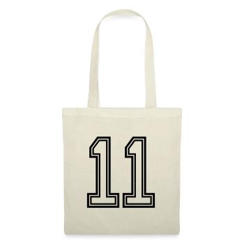 11 Zahl symbol - Stoffbeutel - Natur - Vorne