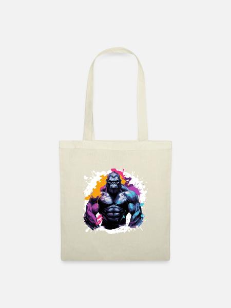 Gorilla Bodybuilding Beast - Stoffbeutel - Natur