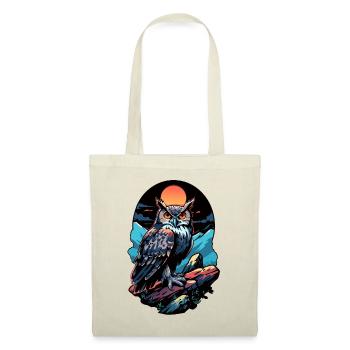 Great owl eagle owl by moonlight - Tote Bag - nature - Front